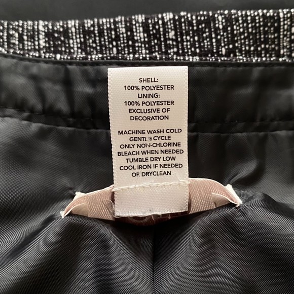 Ann Taylor Loft Knee Length Pencil Skirt Slant Pockets Size 4 Black Grey White - Picture 8 of 8